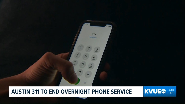 Austin 311 non-emergency call center to close overnight service starting Nov. 1 — KVUE (Austin), Killeen Community news